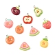 24Pcs 8 Styles Opaque Resin Pendants(CRES-YW0002-78)-2