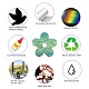 2PCS 2 Styles PVC Stickers Dazzling Color Window Stickers 3D Laser Flower Electrostatic Glass Window Stickers(JX826A)-5