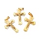 Or 304 acier inoxydable croix crucifix gros pendentifs pour Pâques(STAS-V0493-79B)-3