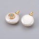 Natural Cultured Freshwater Pearl Pendants(PEAR-F008-17G)-2