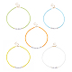 5Pcs 5 Style Glass & Plastic Word Beaded Necklaces Set(NJEW-JN04316)-1