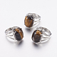 Natural Tiger Eye Wide Band Finger Rings(X-RJEW-K224-A18)-3
