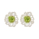 Boucles d'oreilles fleur perles de rocaille(EJEW-TA00198)-1