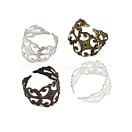 Cuff Brass Ring Components, Filigree Ring Blank, Lead Free and Cadmium Free, Mixed Color, 19mm(KK-7/E1-M)