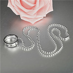 Emgraved King Ring 201 Stainless Steel Pendant Couple Necklaces, Stainless Steel Color, 23.62 inch(60cm)(FS-WGB8CCA-01)