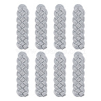 8Pcs Polyester Braided Cord Epaulettes, Garment Accessories, Gray, 96x29x5mm(AJEW-FH0009-14B)