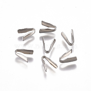 304 Stainless Steel Cord Ends, End Caps, Stainless Steel Color, 7x3mm(X-STAS-L234-159A)
