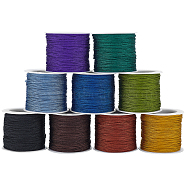 WADORN 10 Rolls 10 Colors Chinlon Thread, Chinese Knotting Cord, for Woven Bracelet Necklace Making, Mixed Color, 0.8mm, about 54.68 Yards(50m)/Roll, 1 roll/color(OCOR-WR0001-40)