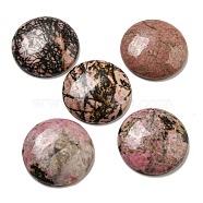 Natural Rhodonite Cabochons, Flat Round, 30x7~8.5mm(G-C115-02B-28)