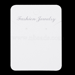 Cardboard Display Cards, Used For Necklaces and Earrings, Rectangle, Creamy White, 72x52x0.3mm, Hole: 6mm(CDIS-S025-05)