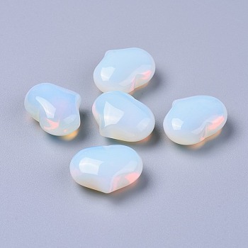 Opalite Beads, No Hole/Undrilled, Heart, 20x25x11~13mm