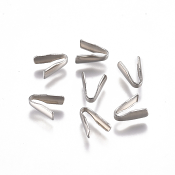 304 Stainless Steel Cord Ends, End Caps, Stainless Steel Color, 7x3mm