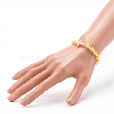 Opaque Acrylic Stretch Beaded Bracelets for Kids(X-BJEW-JB06230)-4