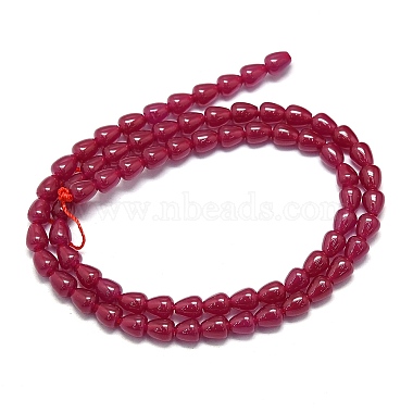 Lab Grown Red Corundum Beads Strands(G-G106-M01-01-1)-2