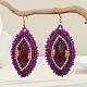 Bohemian Style Glass Bead Handmade Horse Eye Dangle Earrings for Women(NQ6422-5)-1