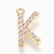Brass Letter Pendants(KK-P150-03G-K)-1