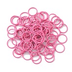 100Pcs Baking Paint Zinc Alloy Open Jump Rings, Round, Hot Pink, 16 Gauge, 12.2x1.2mm, Inner Diameter: 9.8mm(FIND-WH0032-85B-10)