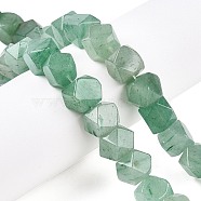 Natural Green Aventurine Star Cut Round Beads Strands, Faceted, 10~11x10~11x9.5~11mm, Hole: 0.8mm, about 20pcs/strand, 8.27''(21cm)(G-T138-38)