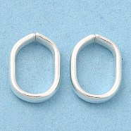 Brass Linking Rings, Quick Link Connector, Cadmium Free & Lead Free, Oval, 925 Sterling Silver Plated, 7x5x1.5mm, Inner Diameter: 6x4mm(KK-M250-24A-S)