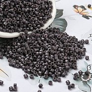 Baking Paint Glass Seed Beads, Cylinder, Coffee, 2.5x2mm, Hole: 1.4mm, about 45359pcs/pound(SEED-S042-05A-24)