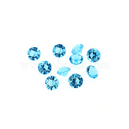 Glass Rhinestone Cabochons, DIY Accessories for Jewelry Pendant Making, Birthstone Color Style Rhinestone, Diamond Shape, Blue Zircon, 4mm, 20pcs/bag(GLAA-TAC0005-4mm-12)