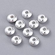 201 Stainless Steel Spacer Beads, Disc, Silver, 5x2.5mm, Hole: 1.5mm(STAS-K210-39A-S)