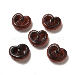 Opaque Resin Imitation Food Decoden Cabochons, Bread, Coconut Brown, 18.5x21.5x8mm(RESI-A033-05A)