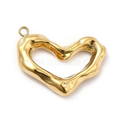 Ion Plating(IP) 304 Stainless Steel Pendants, Heart, Golden, 16x20x3.5mm, Hole: 1mm(STAS-E177-08G)