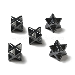 Natural Black Stone Beads, No Hole/Undrilled, Merkaba Star, 12.5~13x12.5~13x12.5~13mm(G-A206-01B-45)