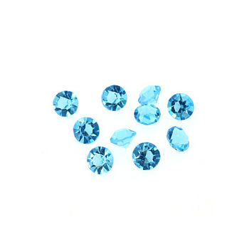 Glass Rhinestone Cabochons, DIY Accessories for Jewelry Pendant Making, Birthstone Color Style Rhinestone, Diamond Shape, Blue Zircon, 4mm, 20pcs/bag