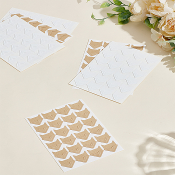6 Sheets 2 Colors DIY Scrapbooking Albums Photo Corner Sticker, Mixed Color, 22x20mm, 24pcs/sheet, 3 sheets/color