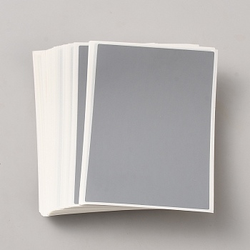Coated Scratch Off Film Password Stickers, DIY Scraping Award Card, Gray, 100x70x0.3mm, 100pcs/bag