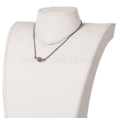 Faceted Natural Amethyst Pendant Necklaces(NJEW-JN03230-03)-5