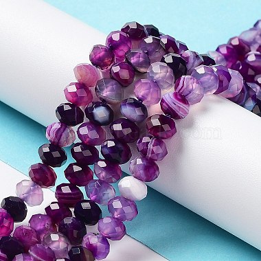 Natural Banded Agate/Striped Agate Beads Strands(G-E605-A02-01D)-2