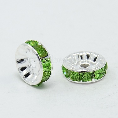 Brass Grade A Rhinestone Spacer Beads(RSB039NF-10)-2