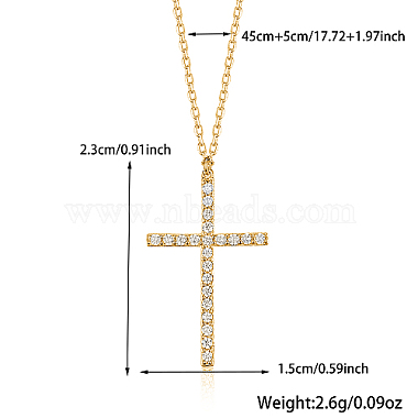 Clear Cross Cubic Zirconia Necklaces