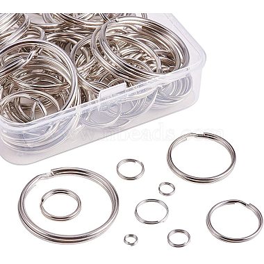 Iron Double Loops Jump Rings Split Rings and Iron Split Key Rings(PH-IFIN-G079-05P)-5