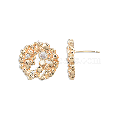 Clear Cubic Zirconia Flower Stud Earrings(EJEW-N012-48LG)-3