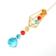 Colorful Glass Hanging Crystal Pendant Ornament(HJEW-TAC0012-19)-2