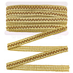 Polyester Braided Wavy Ribbons, Clothes Accessories, Pale Goldenrod, 3/4 inch(20mm)(OCOR-WH0112-017B)