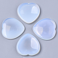 Opalite Thumb Worry Stone, Pocket Palm Stones, for Healing Reiki Stress Relief, Heart Shape, 39~40x39~40x5~6mm(G-N0325-01J)