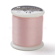 MIYUKI Beading Nylon Thread B, 330 DTEX/0.203mm/0.008", for Seed Beads, #14, Pink, 0.16mm, 55 yards(50 meters)/roll(NWIR-B001-14)
