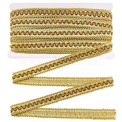 Polyester Braided Wavy Ribbons, Clothes Accessories, Pale Goldenrod, 3/4 inch(20mm)(OCOR-WH0112-017B)