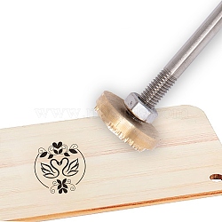 Stamping Embossing Soldering Brass with Stamp, for Cake/Wood, Heart Pattern, 30mm(AJEW-WH0113-15-140)