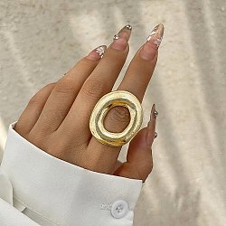 Alloy Finger Rings for Women, Golden, Round, Inner Diameter: 17mm(RJEW-S412-04G-01)