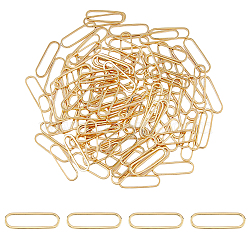 DICOSMETIC Brass Linking Rings, Oval, Real 18K Gold Plated, 20x6x1mm, 120pcs/box(KK-DC0001-13)