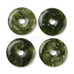 Natural Southern Jade Pendants, Donut/Pi Disc Charms, 50x7.5mm, Hole: 10.5mm(X-G-K099-50mm-03)