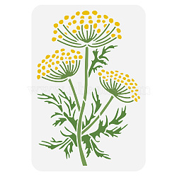 Plastic Drawing Painting Stencils Templates, for Painting on Scrapbook Fabric Tiles Floor Furniture Wood, Rectangle, Foeniculum Vulgare, 29.7x21cm(DIY-WH0396-669)