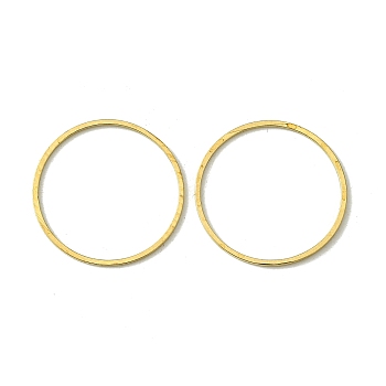 Brass Linking Rings, Flat Ring, Raw(Unplated), 20x0.7mm, Inner Diameter: 18mm