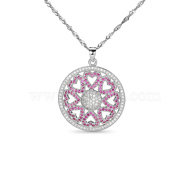 Mixed Color Sterling Silver+Cubic Zirconia Necklaces